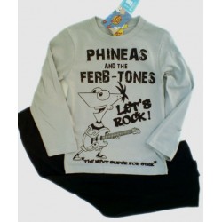 Pijama Niño PHINEAS & FERB Gris