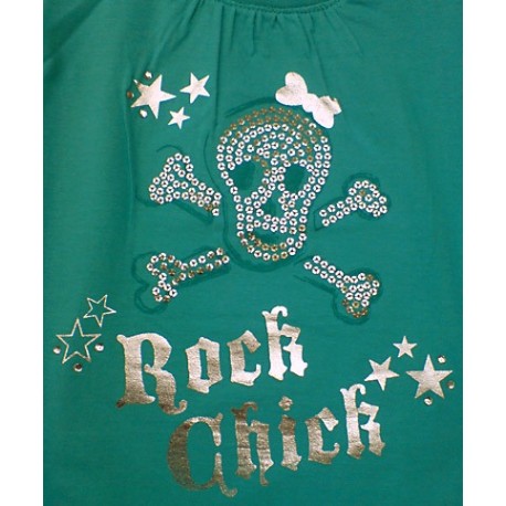 Top ROCK CHIC con lentejuelas Rosa / Turquesa