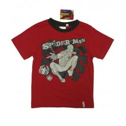 Camiseta SPIDERMAN m/c Logo Metalizado Rojo