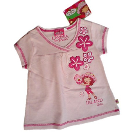 Top Tarta de Fresa Bordado Rosa