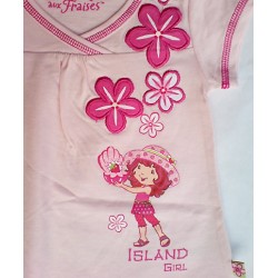 Top Tarta de Fresa Bordado Rosa