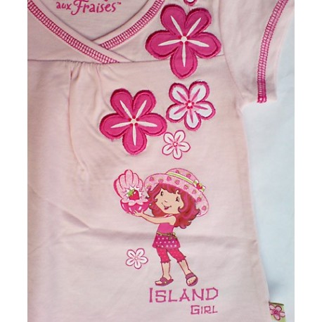 Top Tarta de Fresa Bordado Rosa