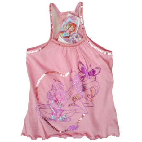 Top Tirantes Winx Club lentejuelas Rosa