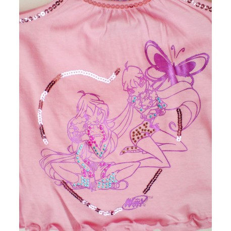 Top Tirantes Winx Club lentejuelas Rosa