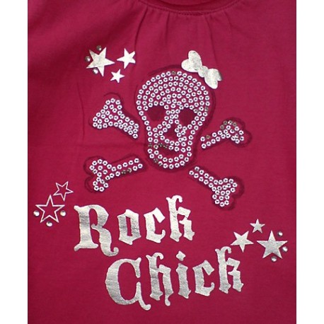 Top ROCK CHIC con lentejuelas Rosa / Turquesa