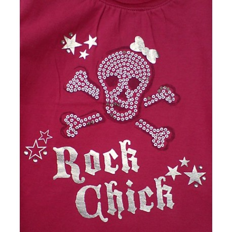 Top ROCK CHIC con lentejuelas Rosa / Turquesa