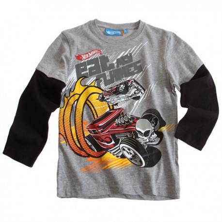 Camiseta Hot Wheels ml gris
