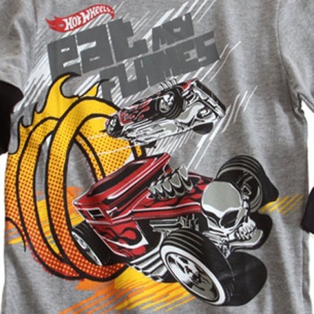 Camiseta Hot Wheels ml gris