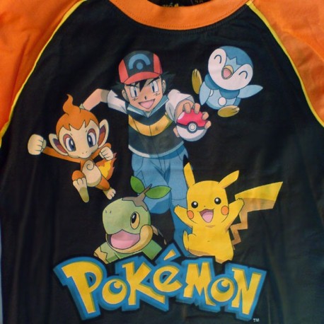 Pijama niño Pokemon largo naranja