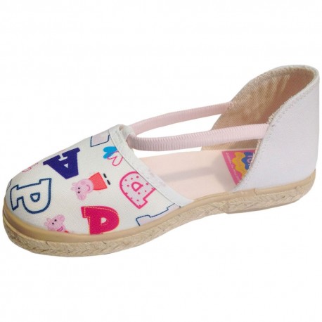 Esparteñas Peppa Pig  Sandalias Zapatillas Blancas