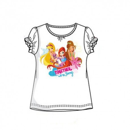 Camiseta Winx Club Blanca Purpurina