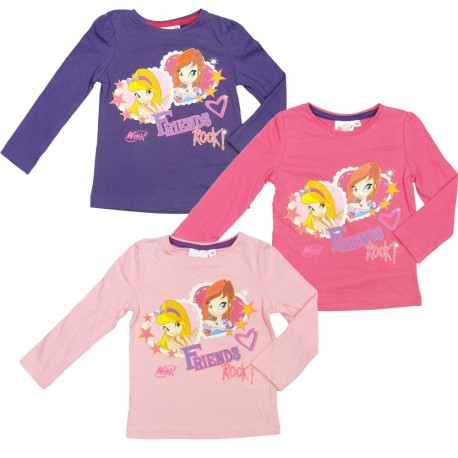 Camiseta Winx Club Friends Rock m larga