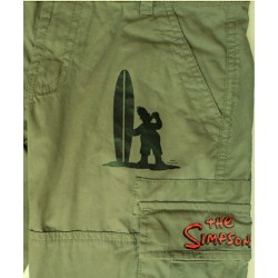 Bermudas BART SIMPSON Surfer Caqui