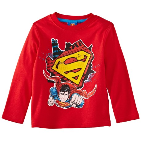 Camiseta Superman ML Rojo/Azul