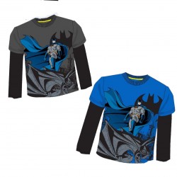 Camiseta Batman ML Gris/Azul