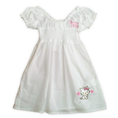 Vestido KITTY nido abeja Blanco