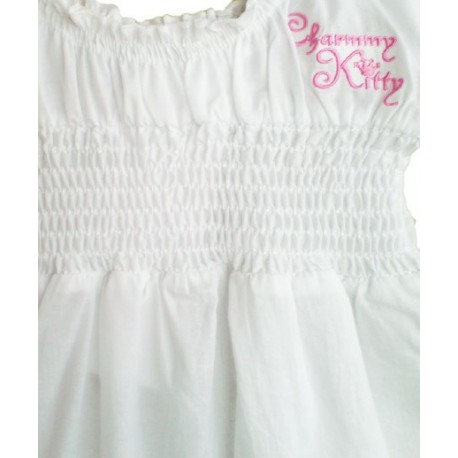 Vestido KITTY nido abeja Blanco