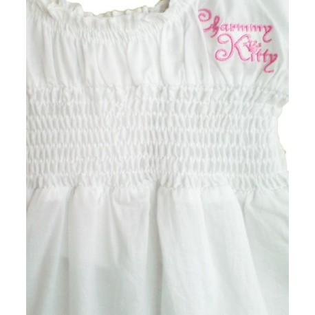 Vestido KITTY nido abeja Blanco