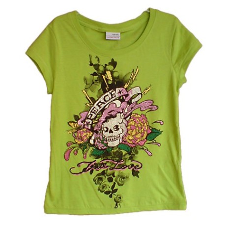 Camiseta Niña Aplique Tachuelitas Estilo Tatoo