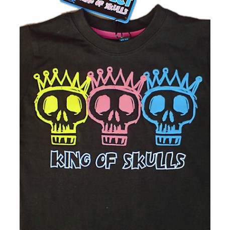 Camiseta King SKULL Gris