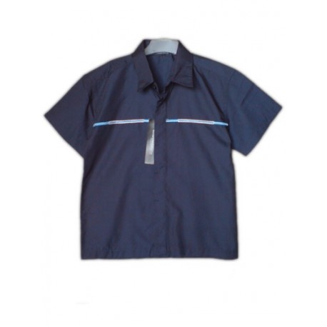 Camisa Niño Bordada Azul Marino