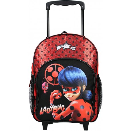 Miraculous Ladybug Rolling Backpack Large 15 Inch Trolley School Bag