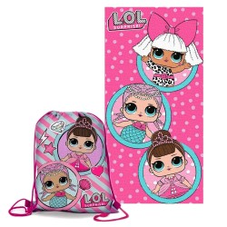 Pack LOL Surprise Beach Towel with Backpack Sack Original Two Pieces Set