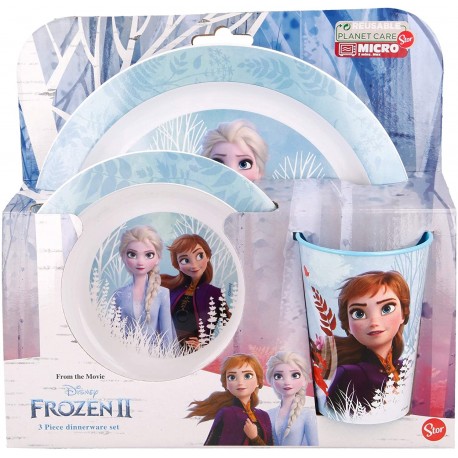Frozen Set Vajilla 3 Piezas Plato Cuenco Vaso Original