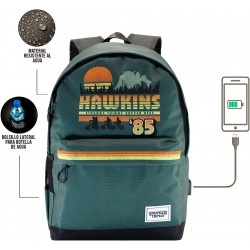 Backpack Stranger Things Hawkins 85 Extra Large Multifunction USB Official