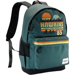 Mochila HS 1.3 Stranger Things Hawkins 85 Extra Grande 45cm Multifuncion USB Original