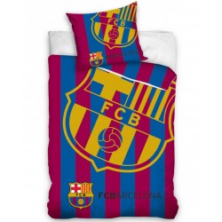 Duvet Cover Set F.C. Barcelona Club Crest Cotton Twin Single Bed Official