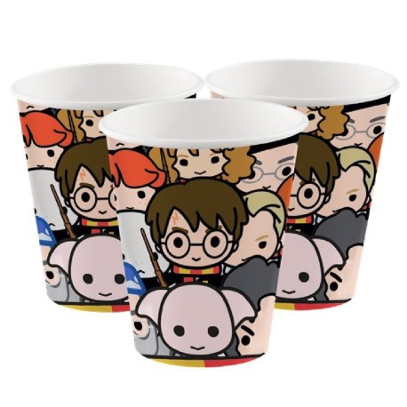 Pack Fiesta Harry Potter Platos Cumpleaños Vasos Servilletas y Bolsas Chuches Licencia Oficial