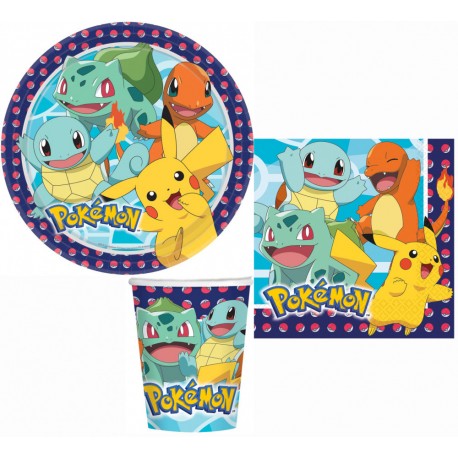 Party Suplies Pokemon Plates Cups Napkin Tablecloth Official Design