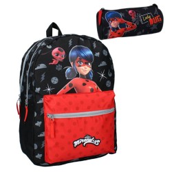 Backpack Miraculous Ladybug 43cm with Pencilcase School Bag Set