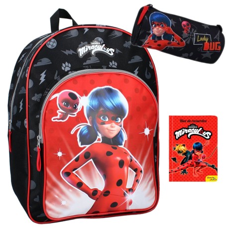 copy of Backpack Miraculous Ladybug 43cm with Pencilcase School Bag Set