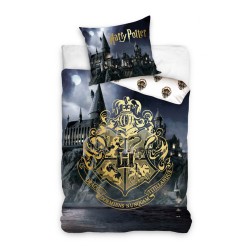 Funda Nórdica Harry Potter Algodon para cama 90cm 160x200 Hogwarts Escudo Dorado Oficial Set