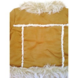 Abrigo Bebe Ante con Pelo Sintético