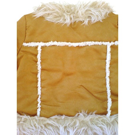 Abrigo Bebe Ante con Pelo Sintético