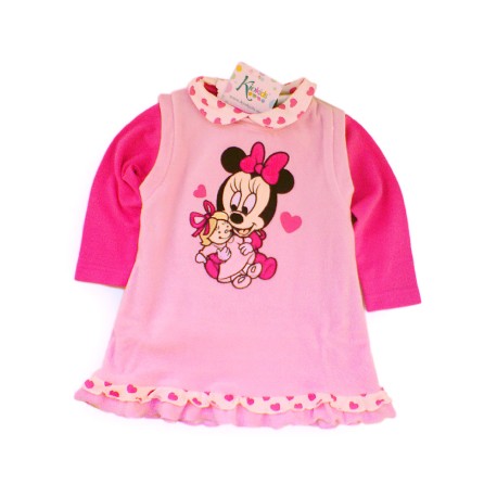 Baby Dress Set Minnie Disney 2 pieces T-shirt Conjunto Vestido