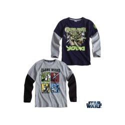 Camiseta Star Wars Niños Yoda Clone Wars Pack 2 unidades ml