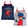 Camiseta Miraculous Ladybug Glitter Tirantes Pack 2 und Gris Azul
