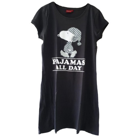 Camison Snoopy Peanuts Chica Mujer Verano 100% Algodon Tallas S M L XL