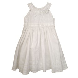 Vestido Niña Lino de Fiesta  con Lentejuelas Tallas 1 a 3 Años con Calcetines