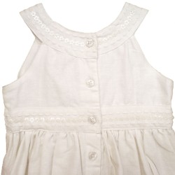 Vestido Niña Lino de Fiesta  con Lentejuelas Tallas 1 a 3 Años con Calcetines