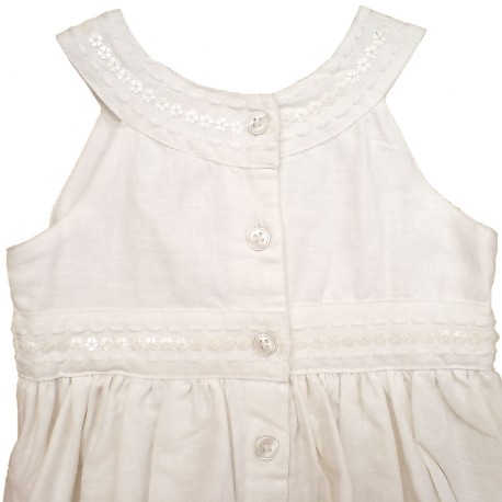 Vestido Lino con calcetines Blanco