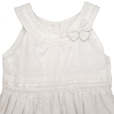 Vestido Lino con calcetines Blanco