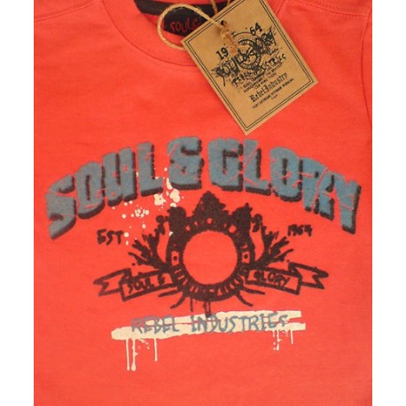 Camiseta SOUL&GLORY Rebel Industries ML Naranja