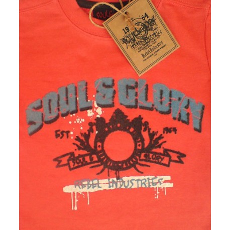 Camiseta SOUL&GLORY Rebel Industries ML Naranja